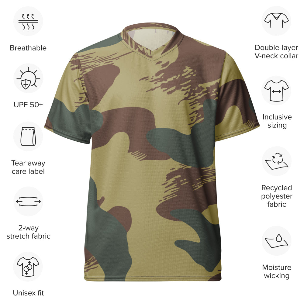 Belgium WW2 Independent Parachute Company Brushstroke CAMO unisex sports jersey - Unisex Sports Jersey