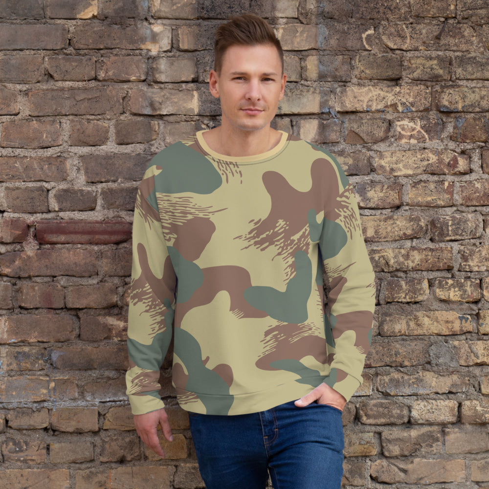 Belgium WW2 Independent Parachute Company Brushstroke CAMO Unisex Sweatshirt - XS