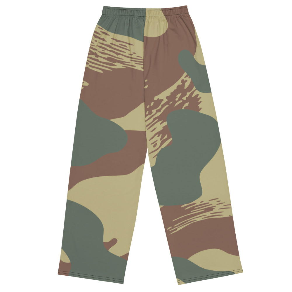 Belgium WW2 Independent Parachute Company Brushstroke CAMO unisex wide-leg pants - Unisex Wide-Leg Pants