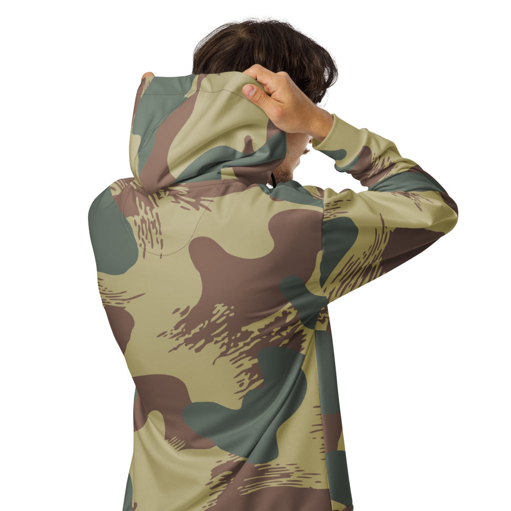 Belgium WW2 Independent Parachute Company Brushstroke CAMO Unisex zip hoodie - Zip Hoodie