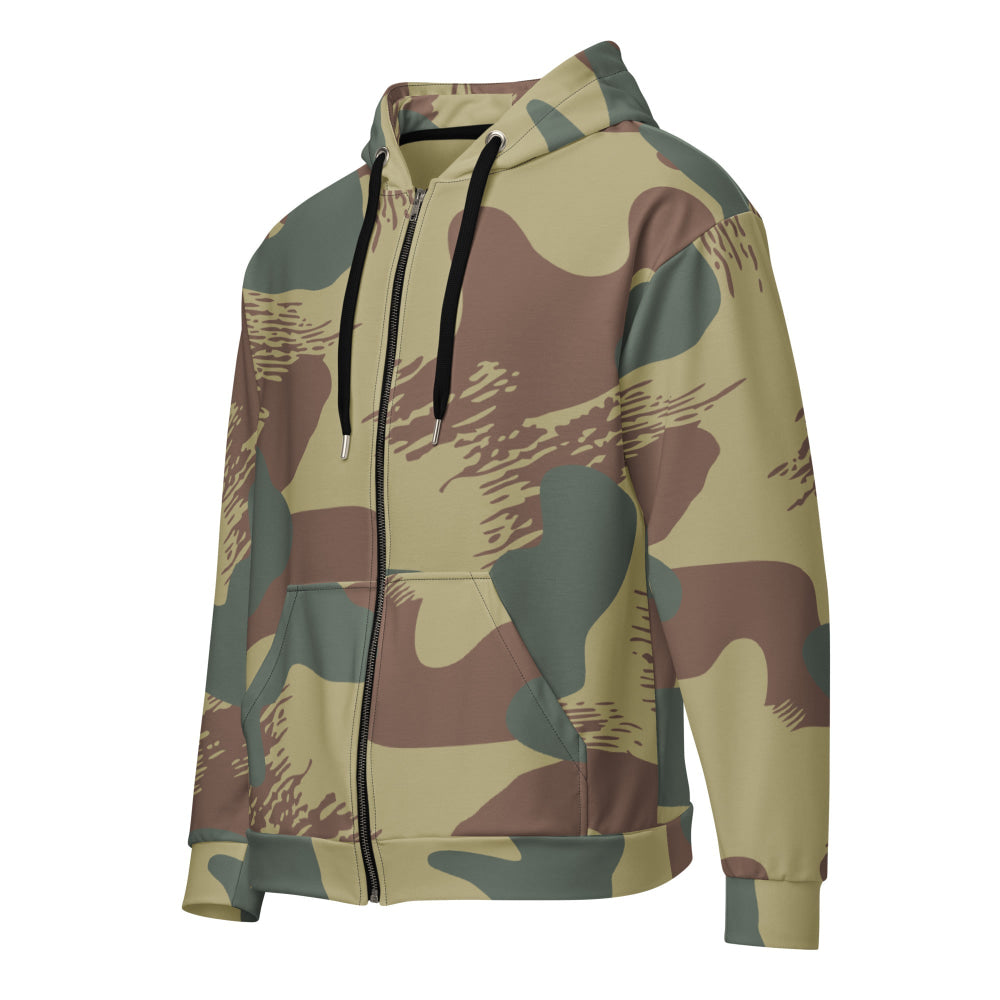 Belgium WW2 Independent Parachute Company Brushstroke CAMO Unisex zip hoodie - Zip Hoodie