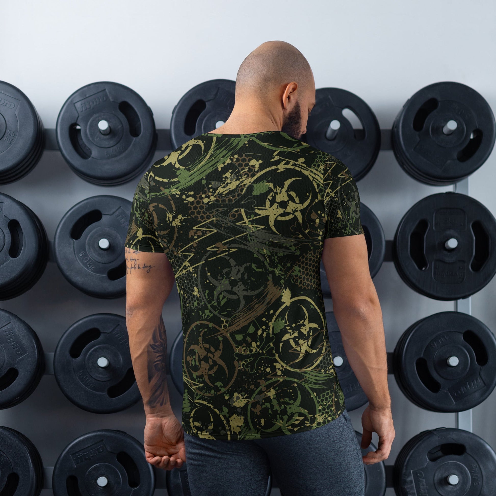 Biohazard Wasteland CAMO Mens athletic t-shirt - Athletic T-Shirts