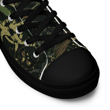 Biohazard Wasteland CAMO Mens high top canvas shoes - High Top Canvas Shoes