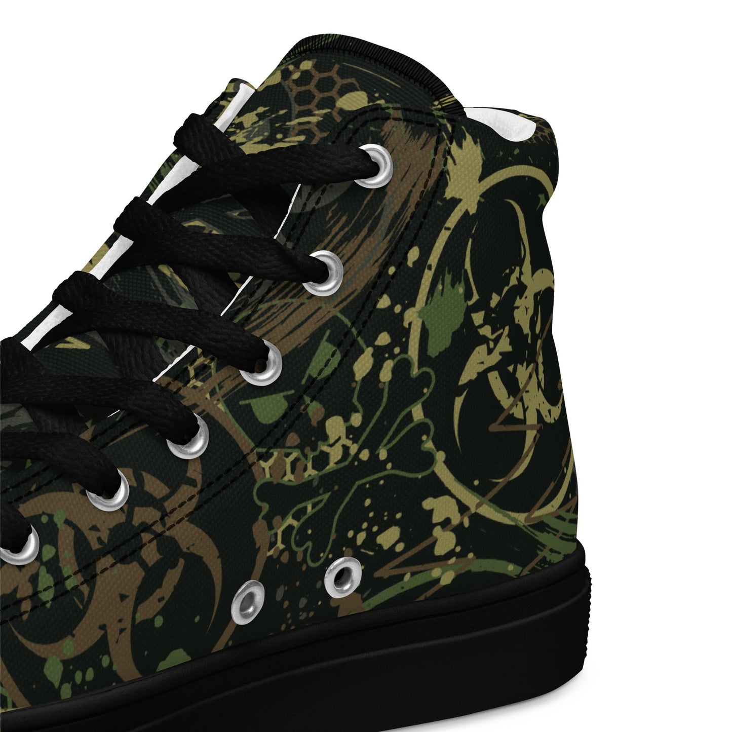 Biohazard Wasteland CAMO Mens high top canvas shoes - High Top Canvas Shoes