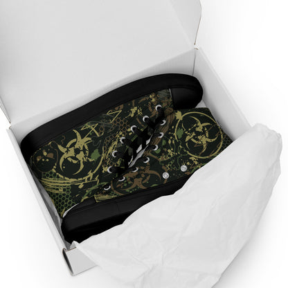Biohazard Wasteland CAMO Mens high top canvas shoes - High Top Canvas Shoes