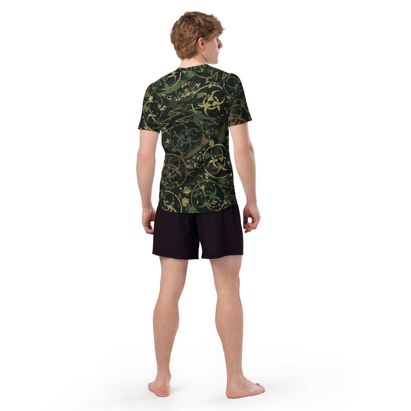 Biohazard Wasteland CAMO Mens Short-Sleeve Rash Guard - Short-sleeve Guards