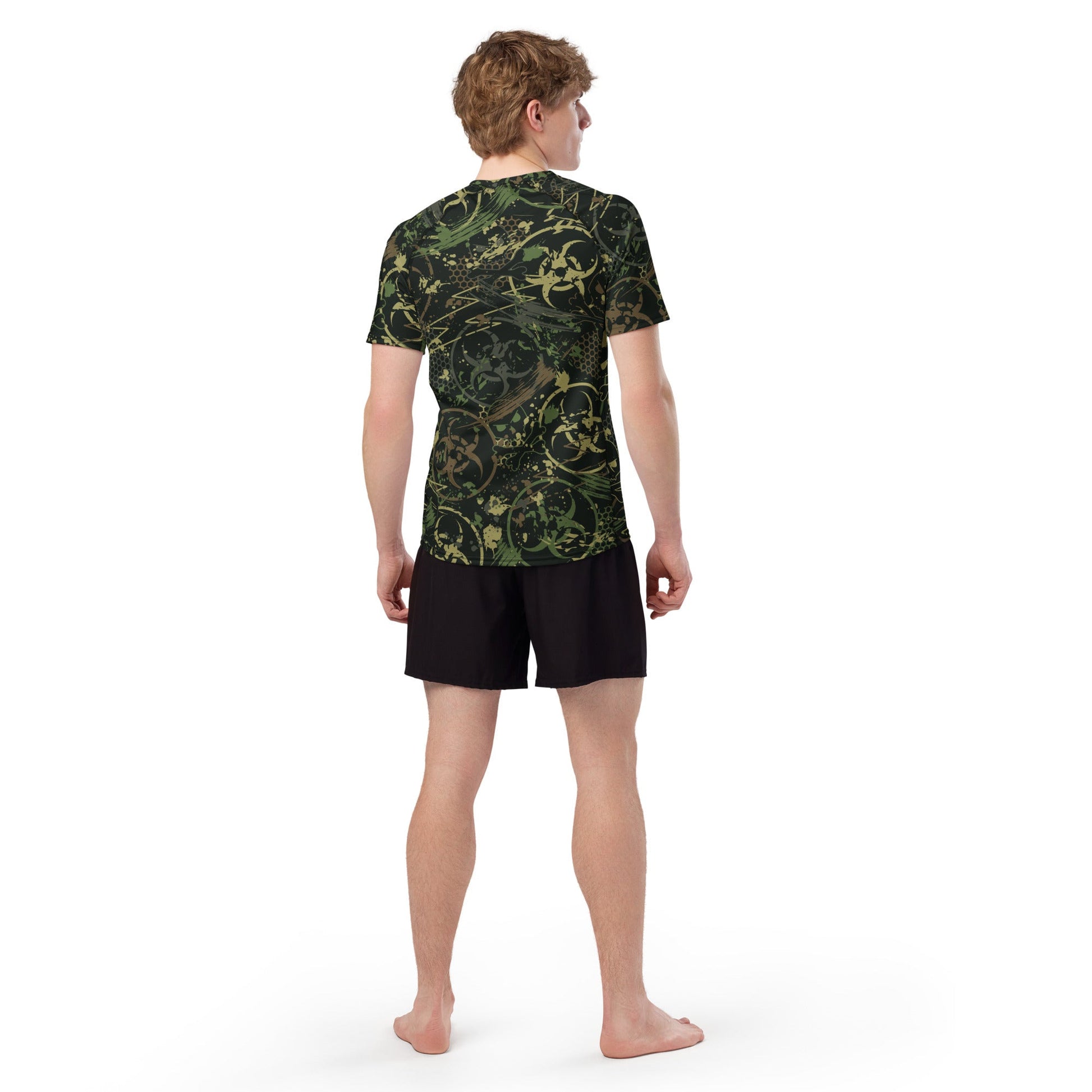 Biohazard Wasteland CAMO Mens Short-Sleeve Rash Guard - Short-sleeve Guards
