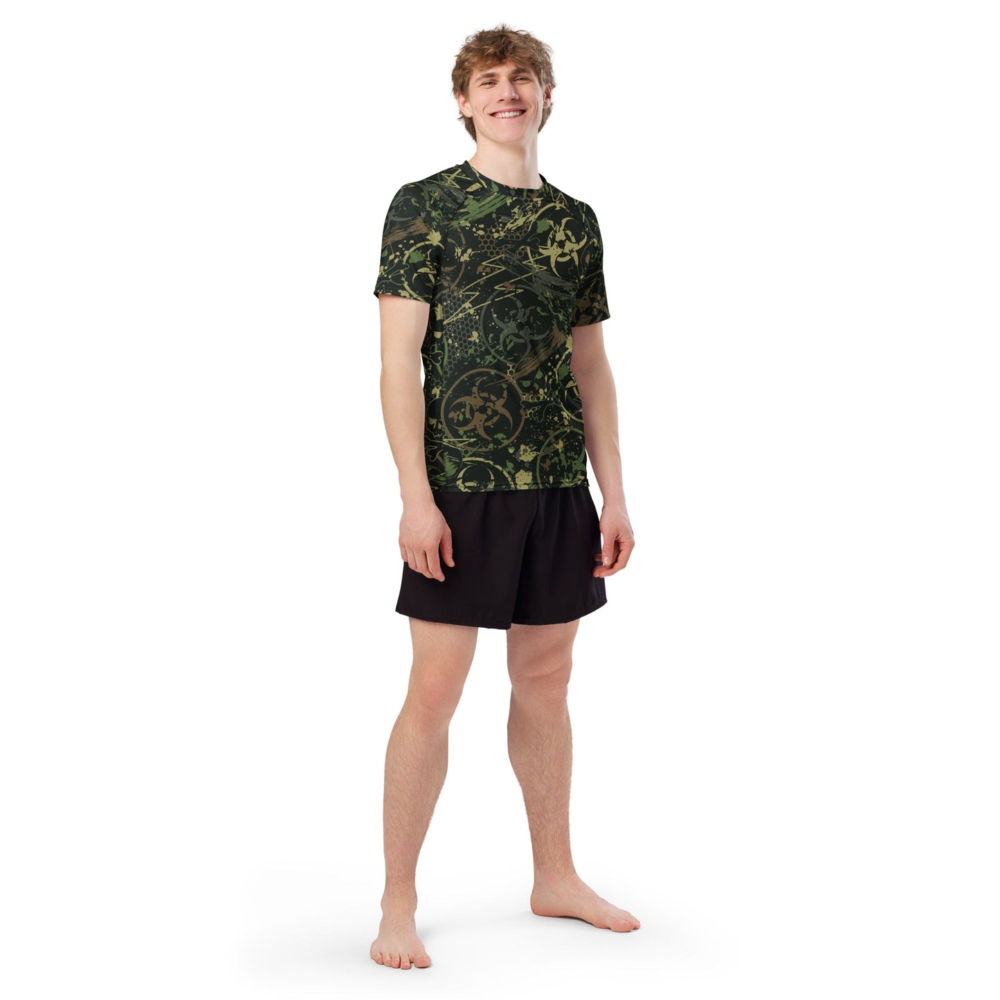 Biohazard Wasteland CAMO Mens Short-Sleeve Rash Guard - Short-sleeve Guards