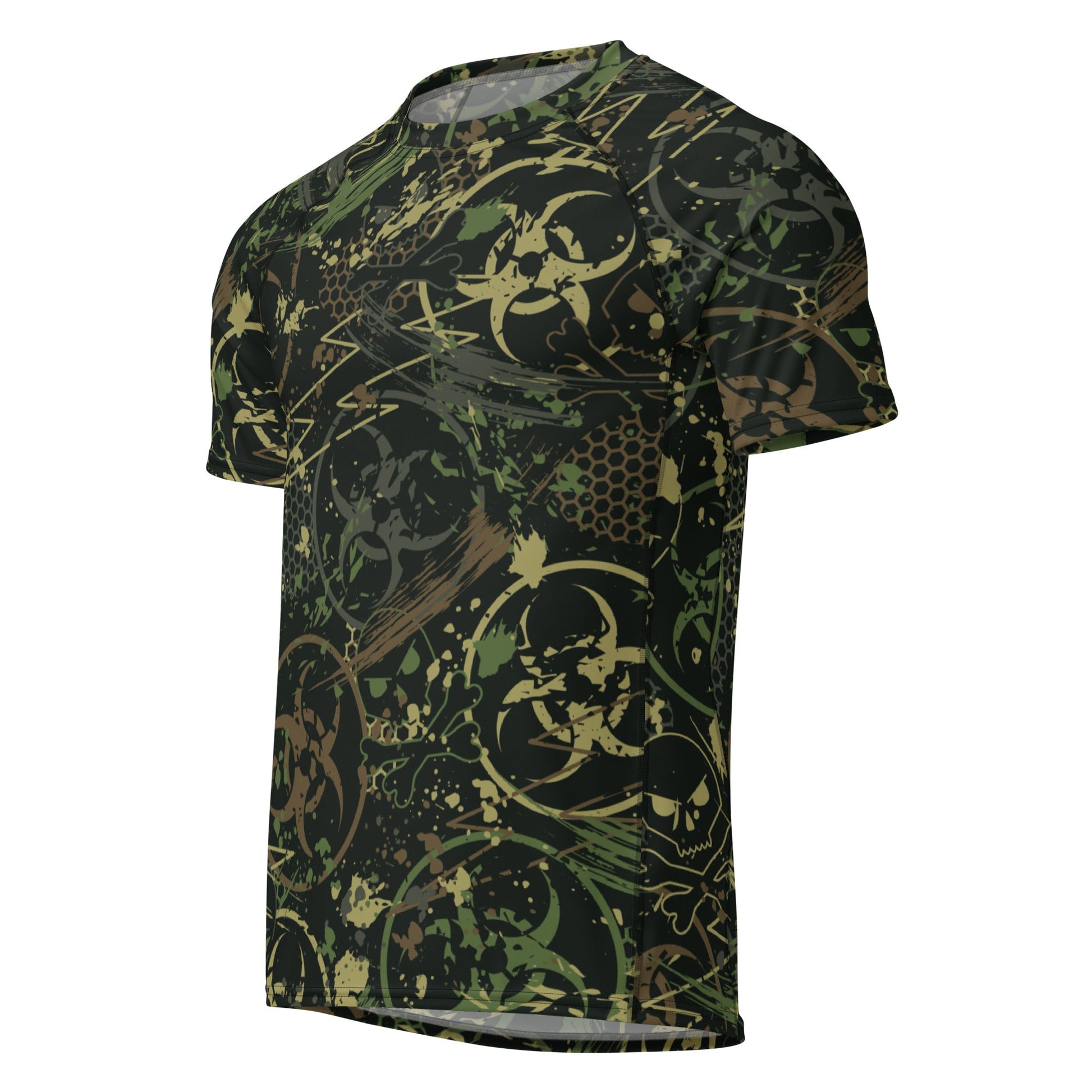 Biohazard Wasteland CAMO Mens Short-Sleeve Rash Guard - Short-sleeve Guards