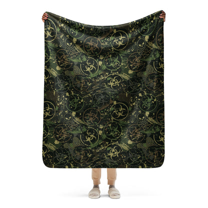 Biohazard Wasteland CAMO Sherpa blanket - 50″×60″ - Blankets