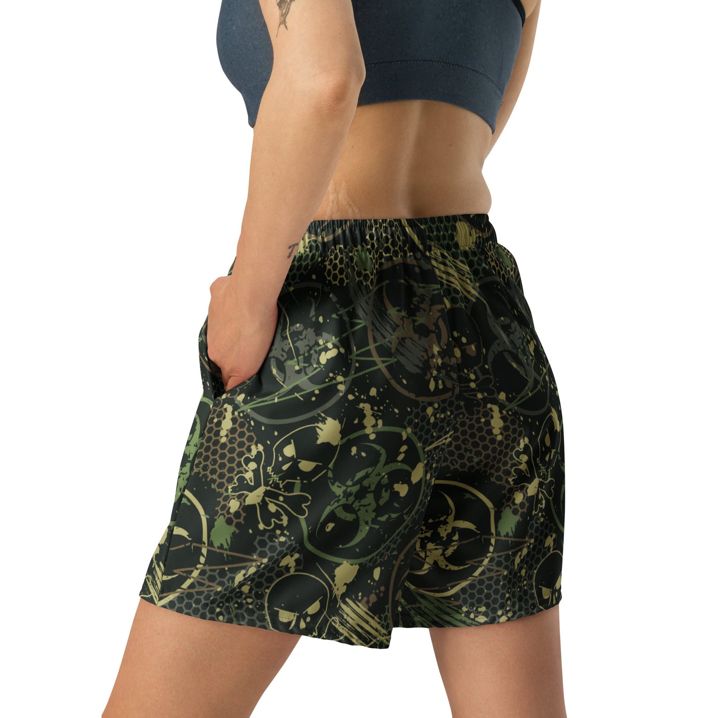 Biohazard Wasteland CAMO Unisex Athletic Long Shorts