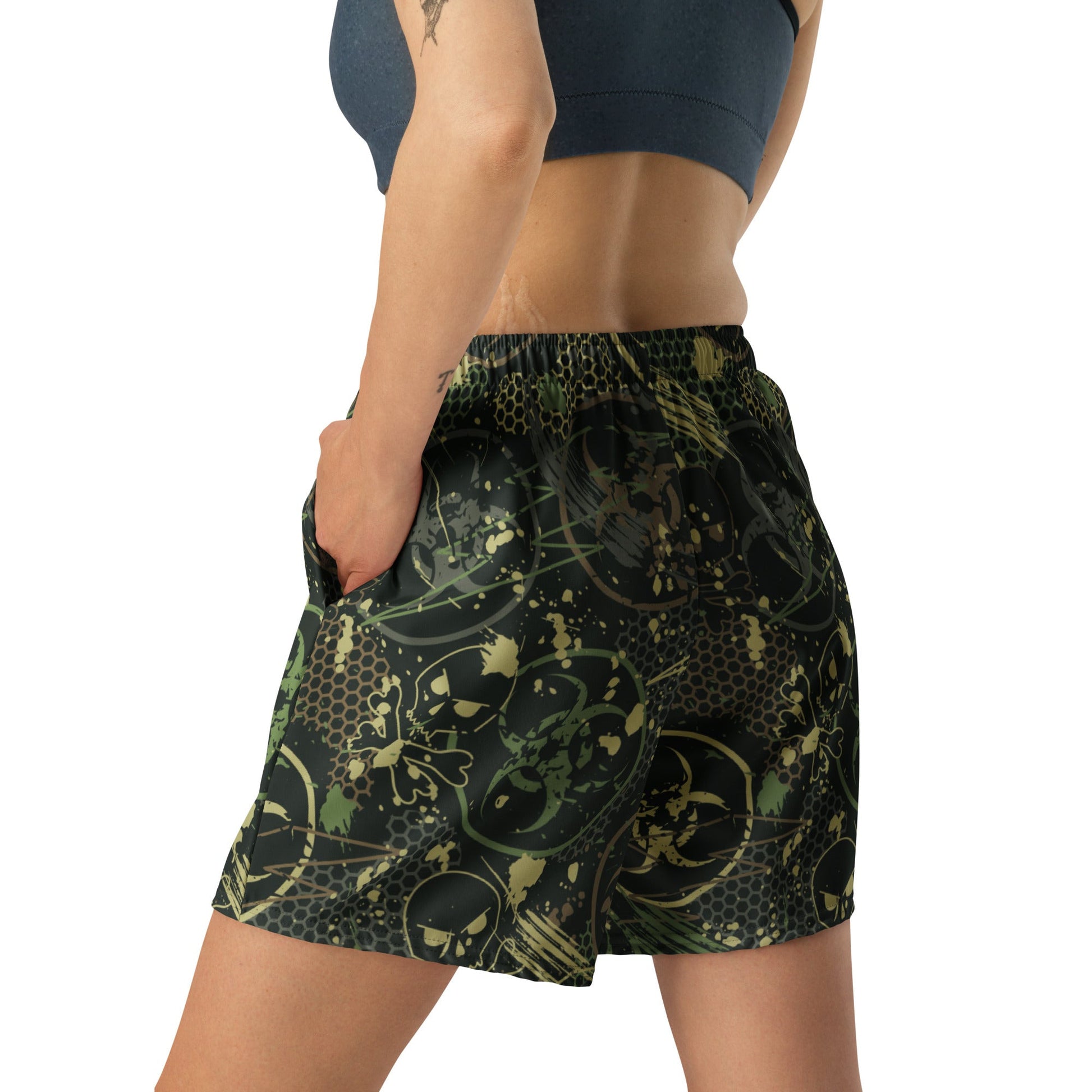 Biohazard Wasteland CAMO Unisex Athletic Long Shorts