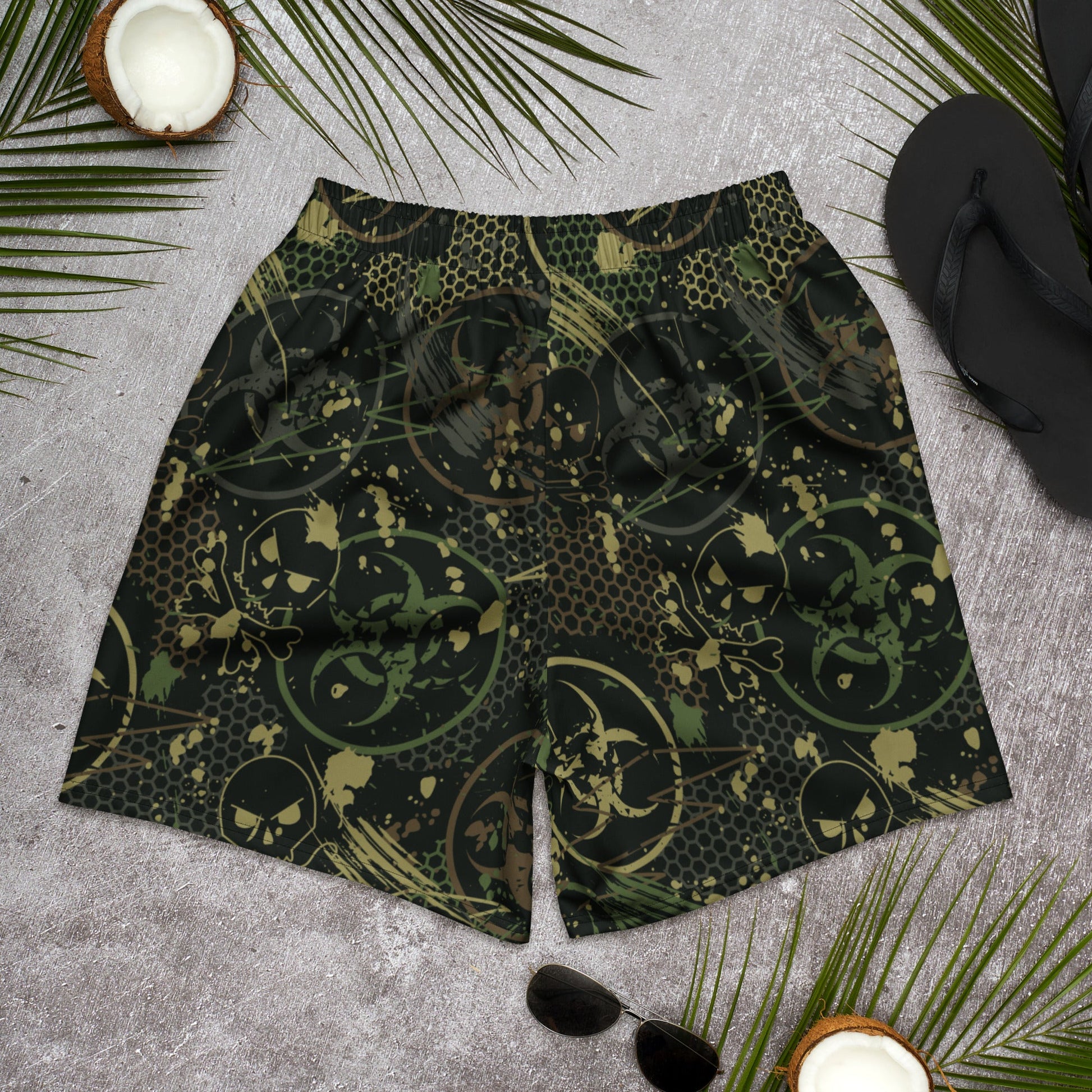 Biohazard Wasteland CAMO Unisex Athletic Long Shorts