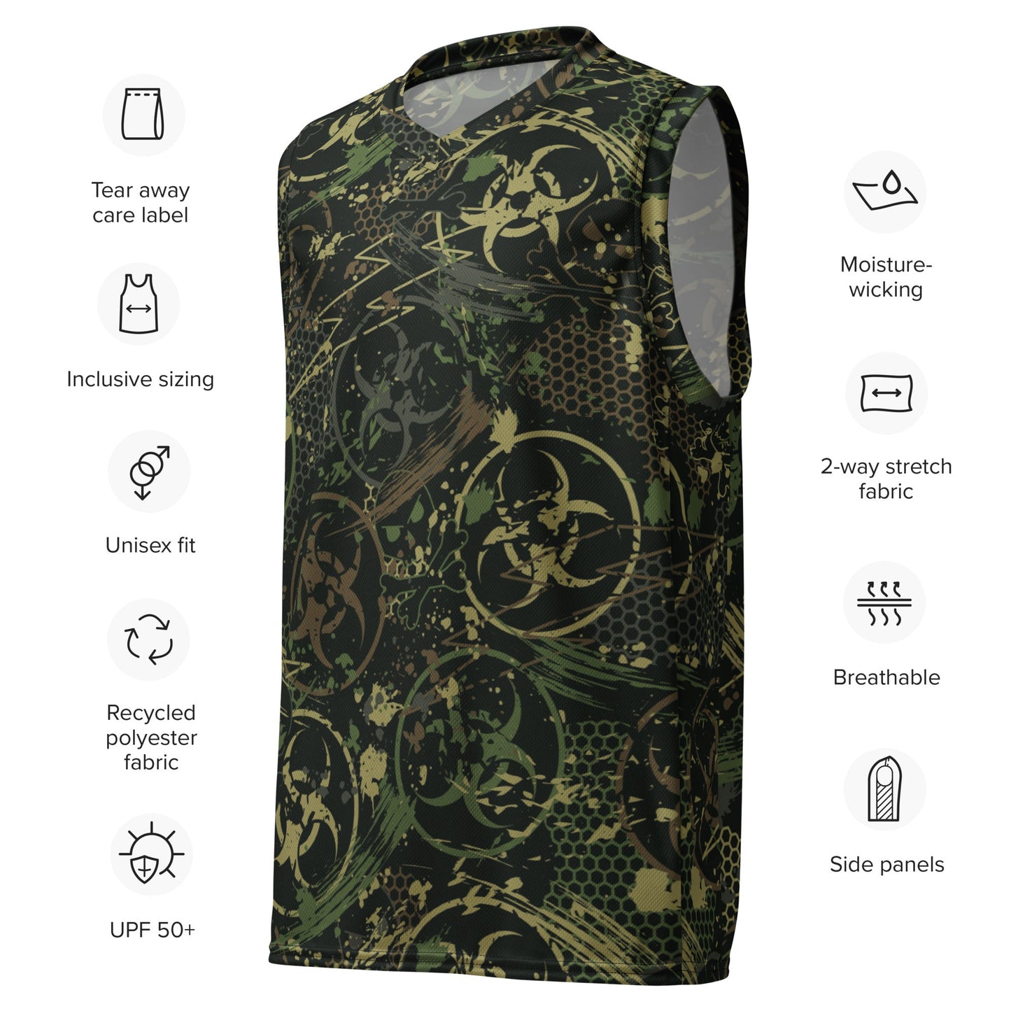 Biohazard Wasteland CAMO unisex basketball jersey - Basketball Jerseys