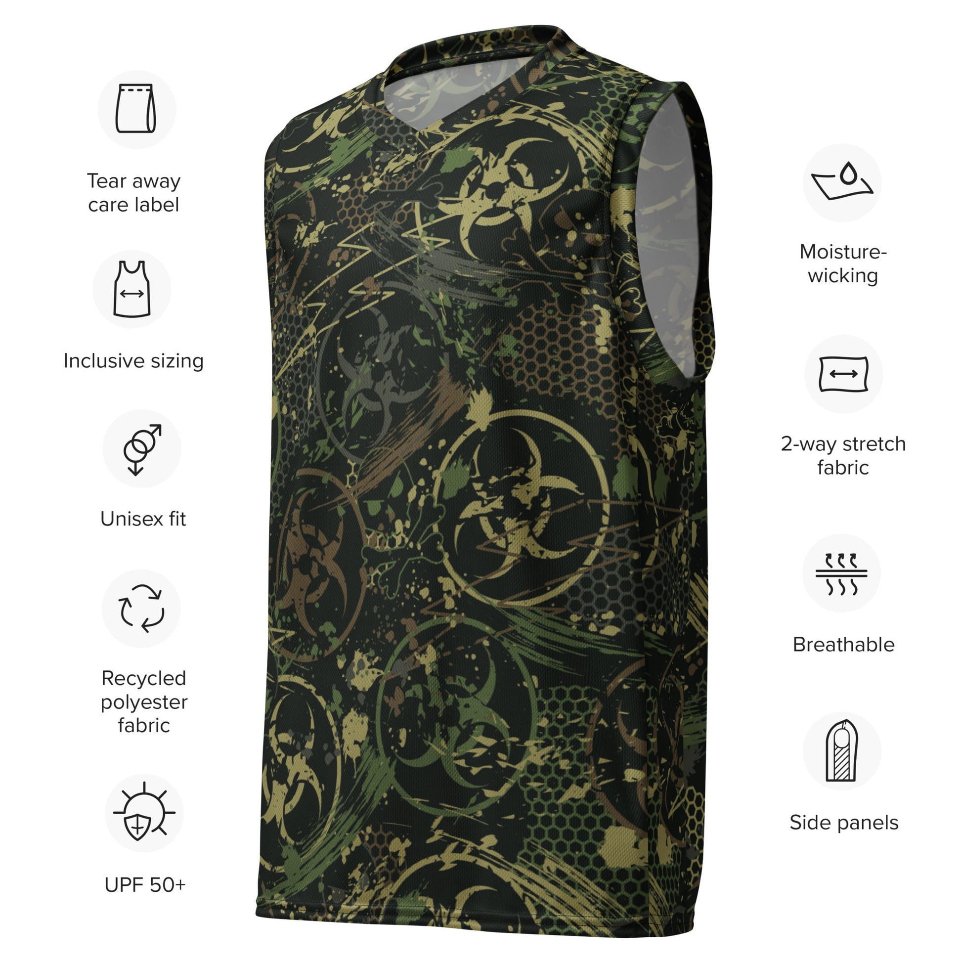 Biohazard Wasteland CAMO unisex basketball jersey - Basketball Jerseys