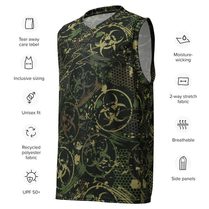 Biohazard Wasteland CAMO unisex basketball jersey - Basketball Jerseys