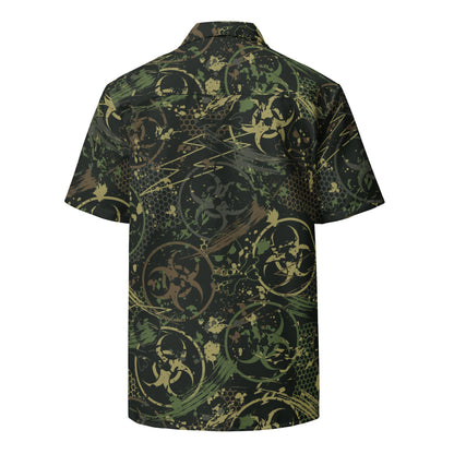 Biohazard Wasteland CAMO Unisex button shirt - Button Shirts