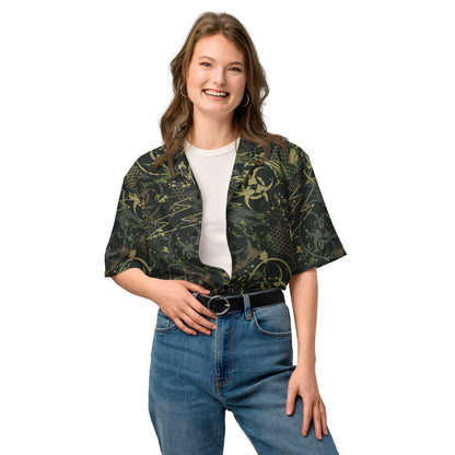 Biohazard Wasteland CAMO Unisex button shirt - Button Shirts