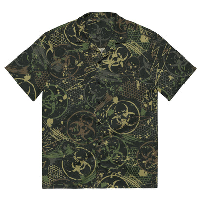 Biohazard Wasteland CAMO Unisex button shirt - 2XS - Button Shirts