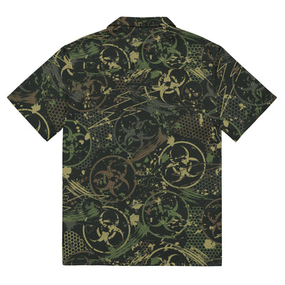 Biohazard Wasteland CAMO Unisex button shirt - Button Shirts