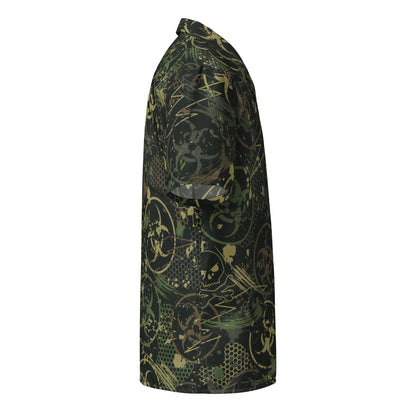 Biohazard Wasteland CAMO Unisex button shirt - Button Shirts