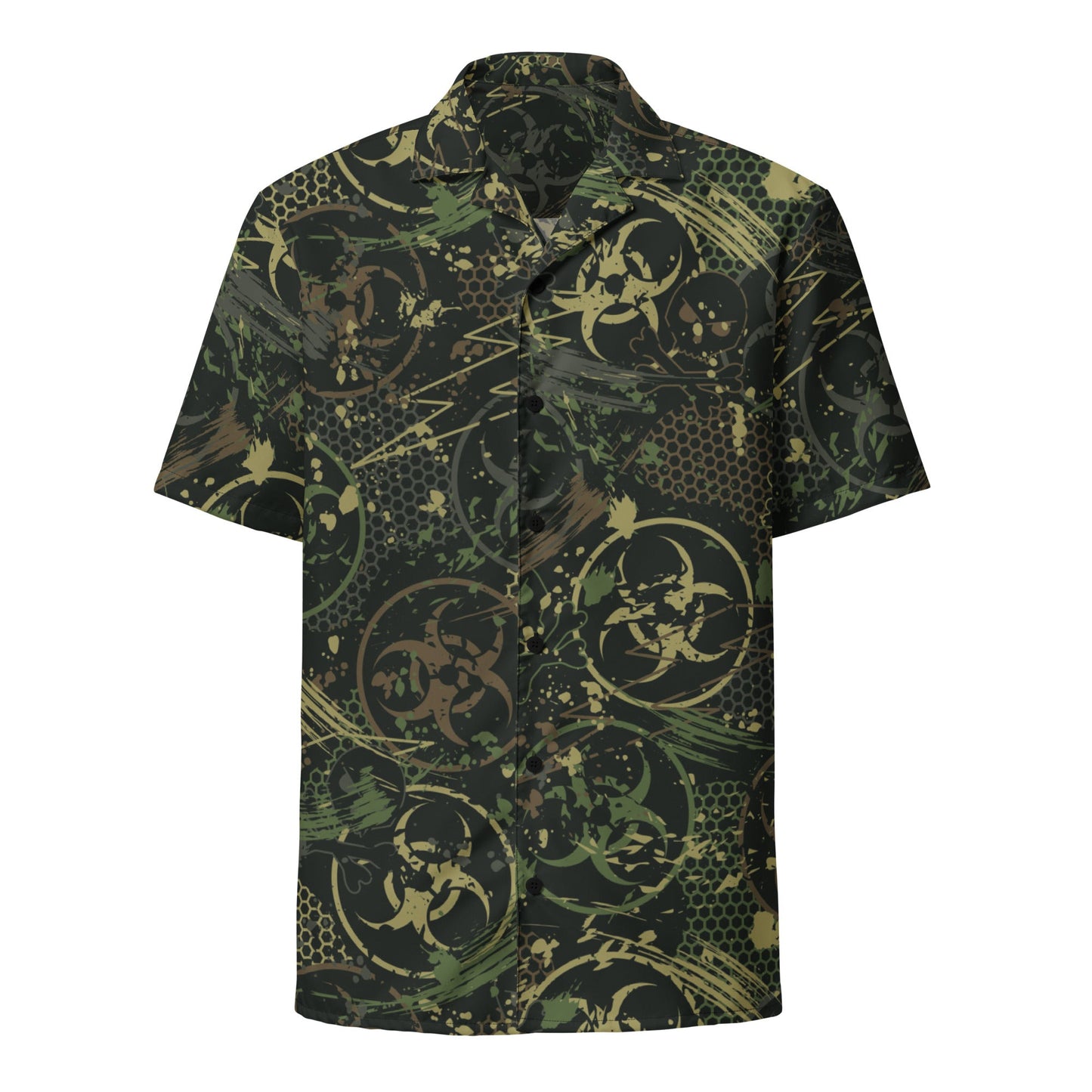Biohazard Wasteland CAMO Unisex button shirt - Button Shirts