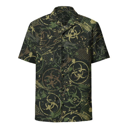 Biohazard Wasteland CAMO Unisex button shirt - Button Shirts