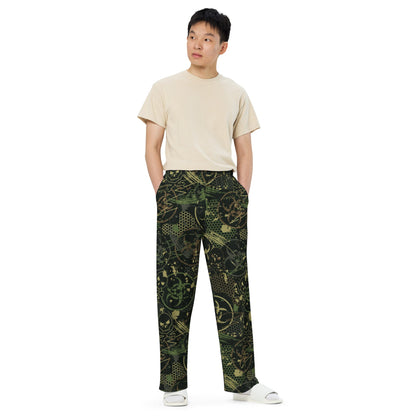 Biohazard Wasteland CAMO unisex wide-leg pants - Wide-leg Pants