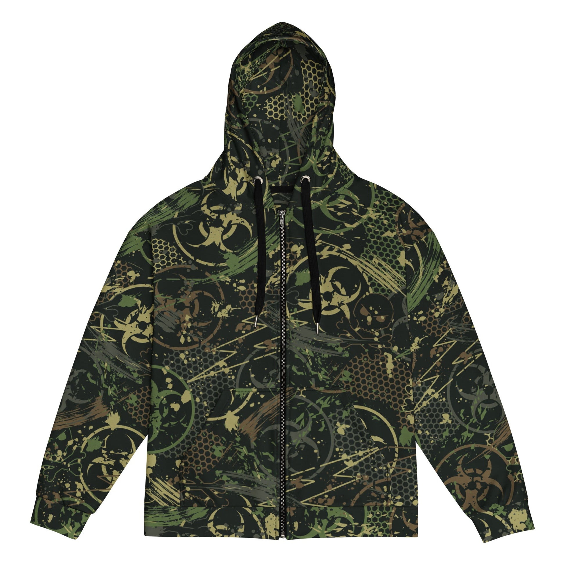 Biohazard Wasteland CAMO Unisex zip hoodie - 2XS - Zip Hoodies
