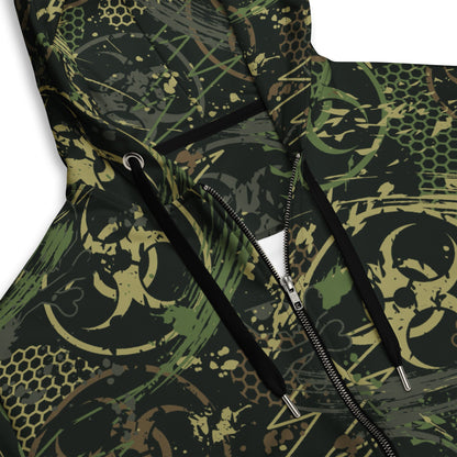 Biohazard Wasteland CAMO Unisex zip hoodie - Zip Hoodies