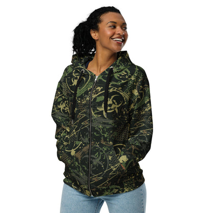 Biohazard Wasteland CAMO Unisex zip hoodie - Zip Hoodies