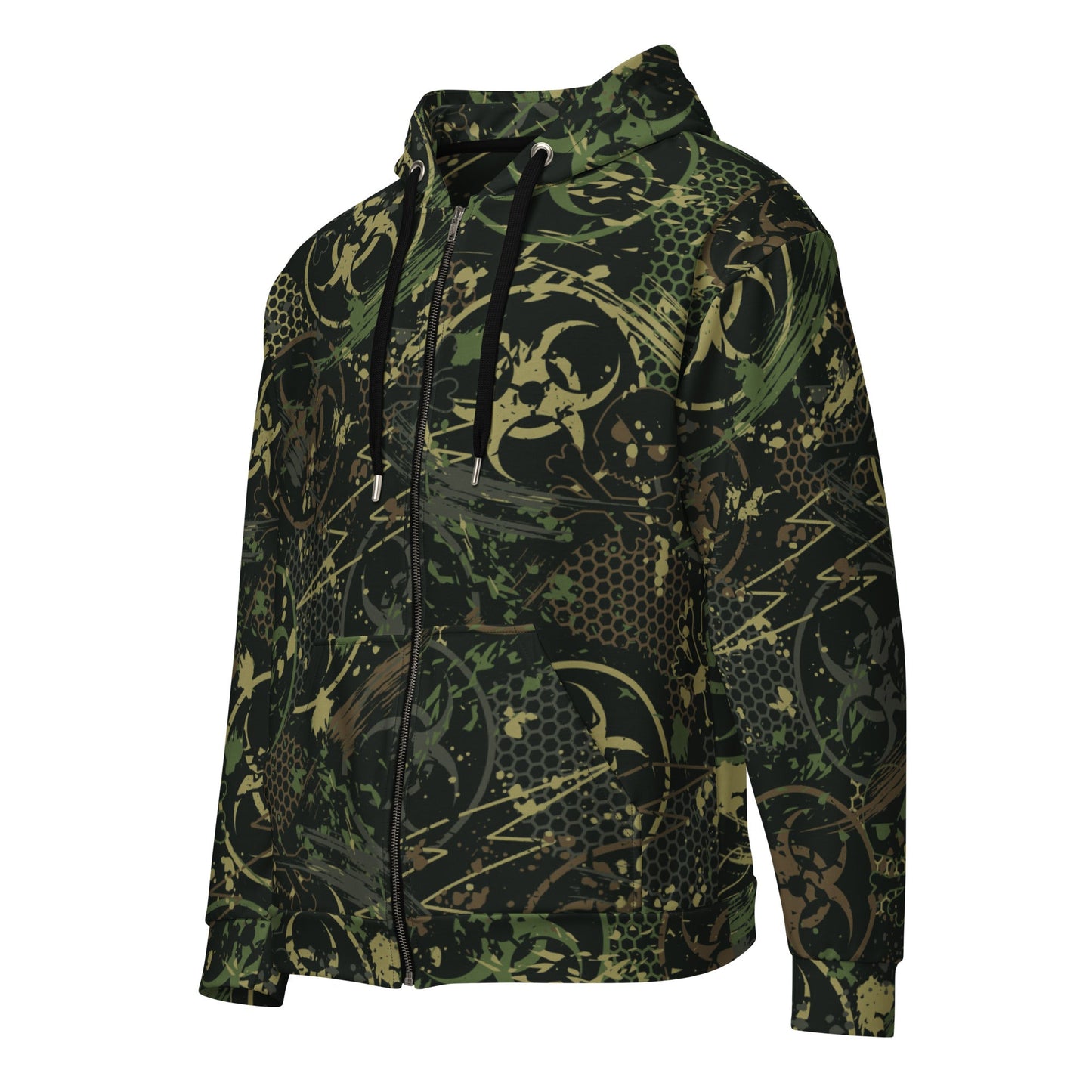 Biohazard Wasteland CAMO Unisex zip hoodie - Zip Hoodies
