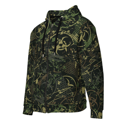 Biohazard Wasteland CAMO Unisex zip hoodie - Zip Hoodies