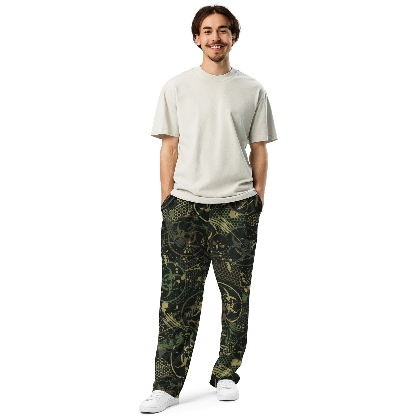 Biohazard Wasteland CAMO Wide-leg joggers - Joggers