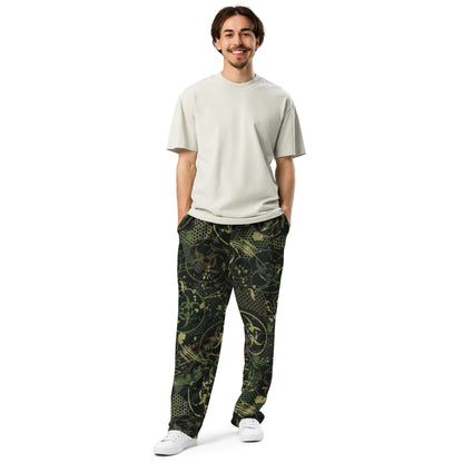 Biohazard Wasteland CAMO Wide-leg joggers - Joggers