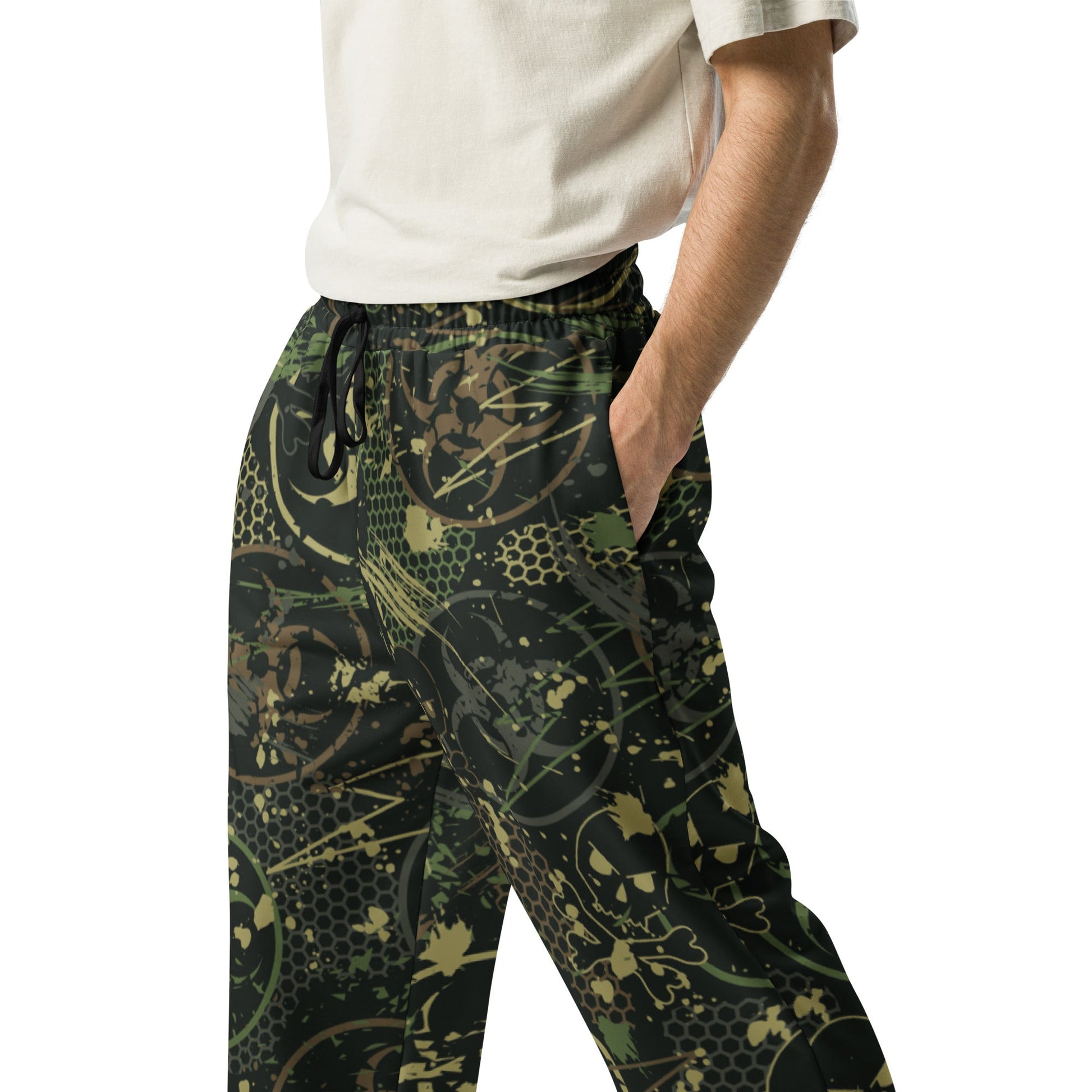 Biohazard Wasteland CAMO Wide-leg joggers - Joggers