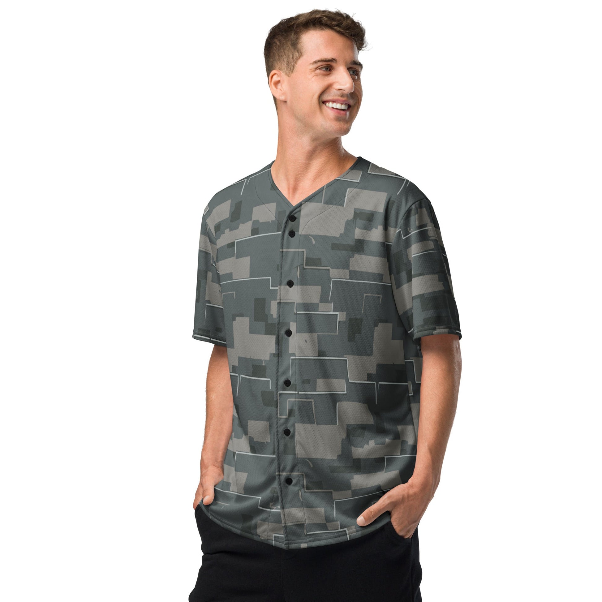 Black OPS Modern Warfare City Digital CAMO baseball jersey - Baseball Jerseys