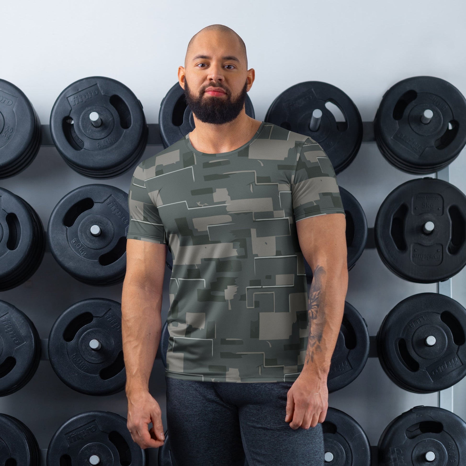 Black OPS Modern Warfare City Digital CAMO Mens athletic t-shirt - XS - Athletic T-Shirts