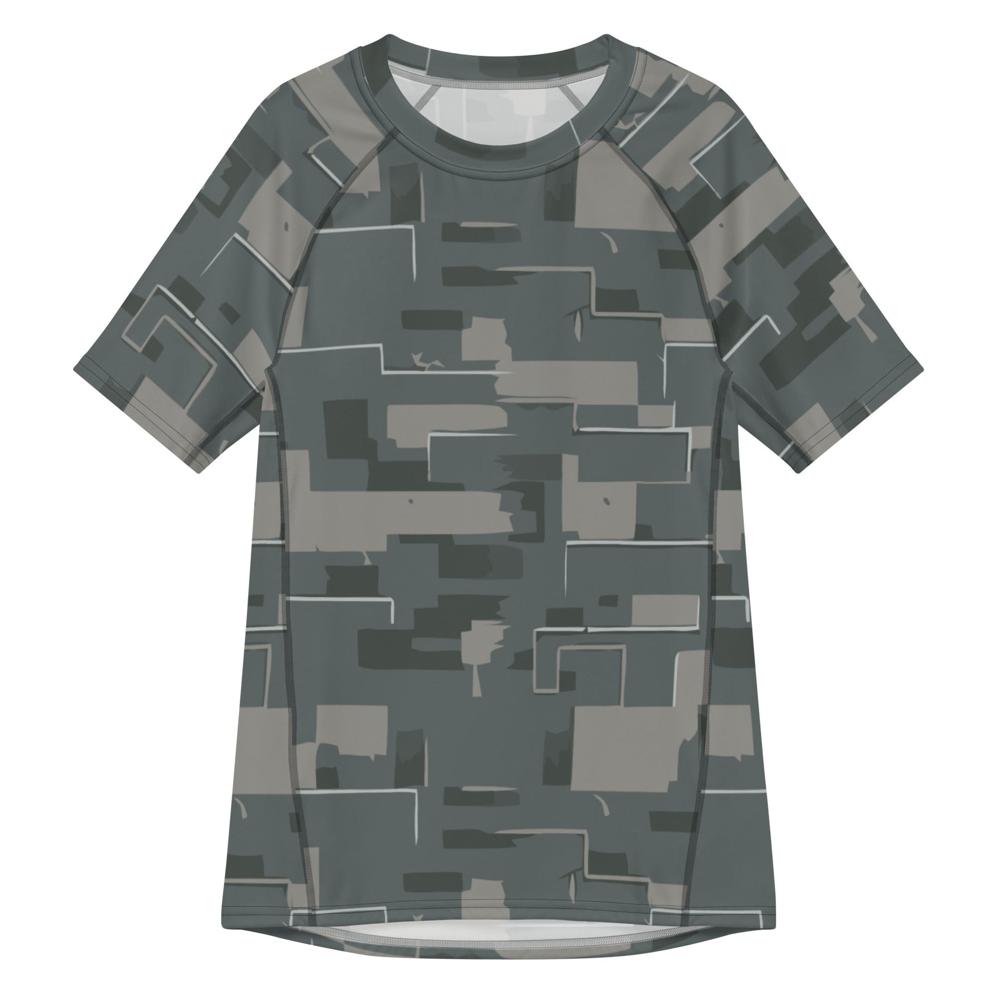 Black OPS Modern Warfare City Digital CAMO Mens Short-Sleeve Rash Guard - 2XS - Short-sleeve Guards