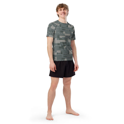Black OPS Modern Warfare City Digital CAMO Mens Short-Sleeve Rash Guard - Short-sleeve Guards