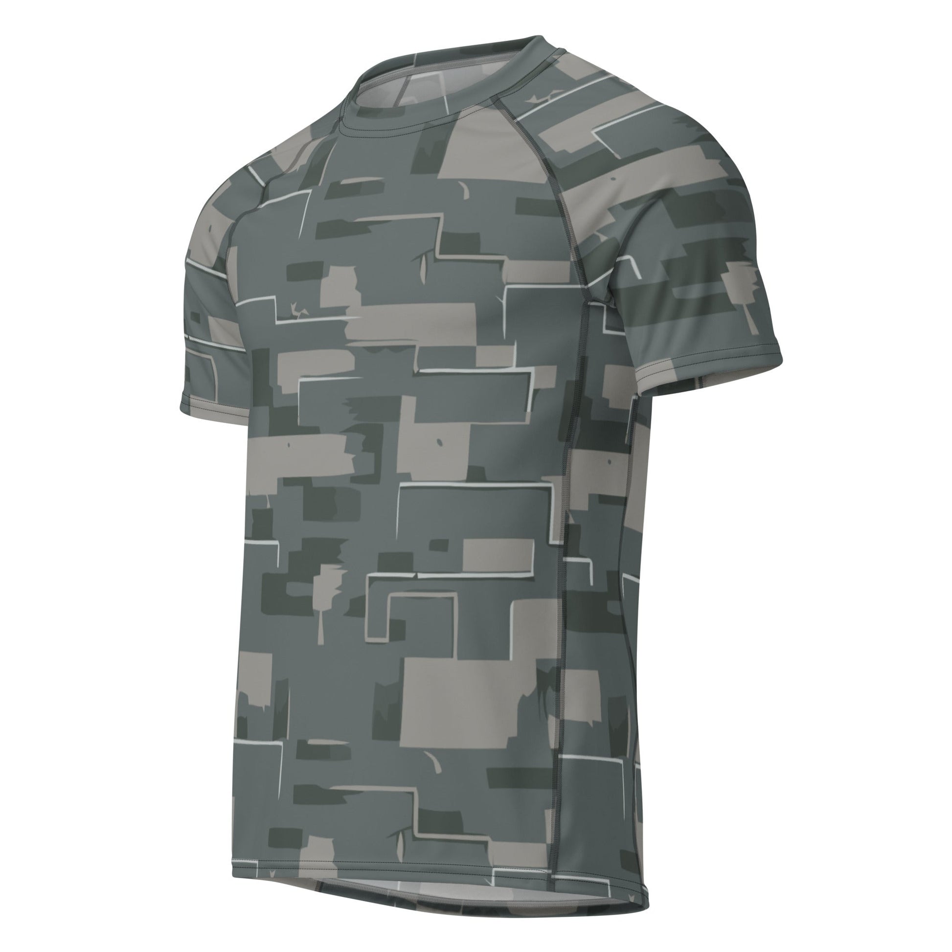 Black OPS Modern Warfare City Digital CAMO Mens Short-Sleeve Rash Guard - Short-sleeve Guards