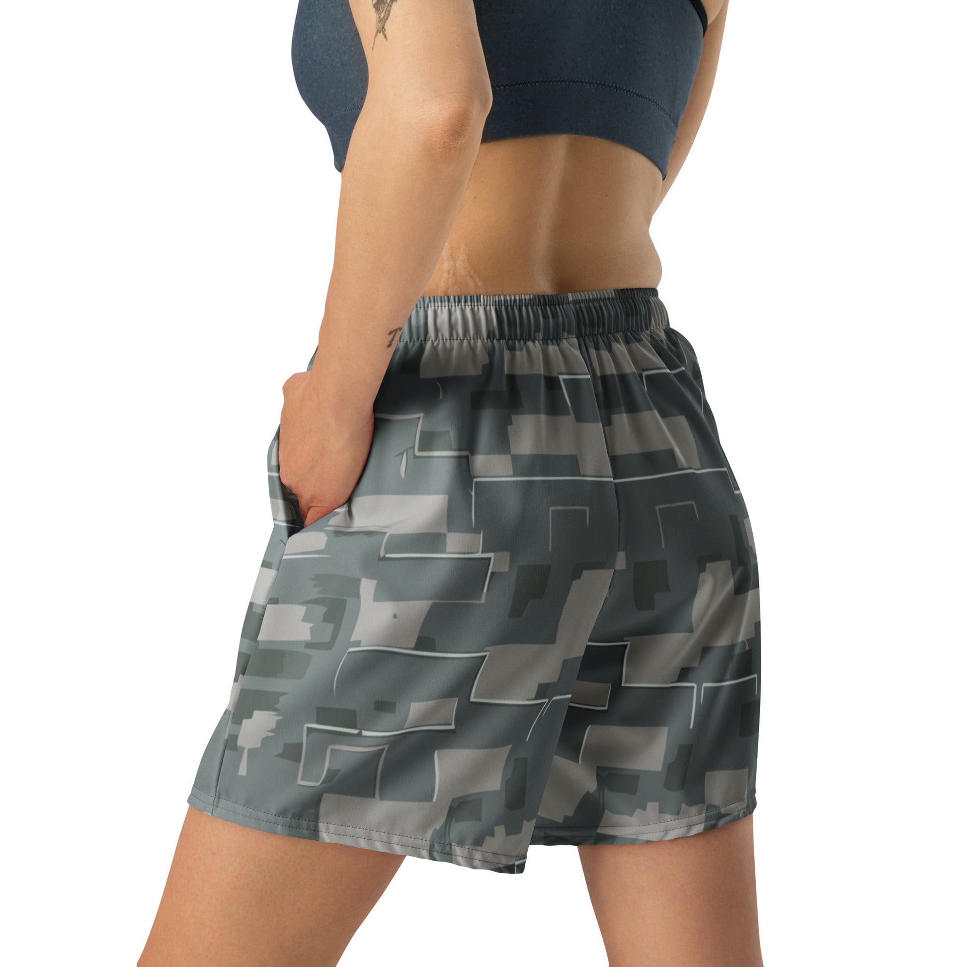 Black OPS Modern Warfare City Digital CAMO Unisex Athletic Long Shorts