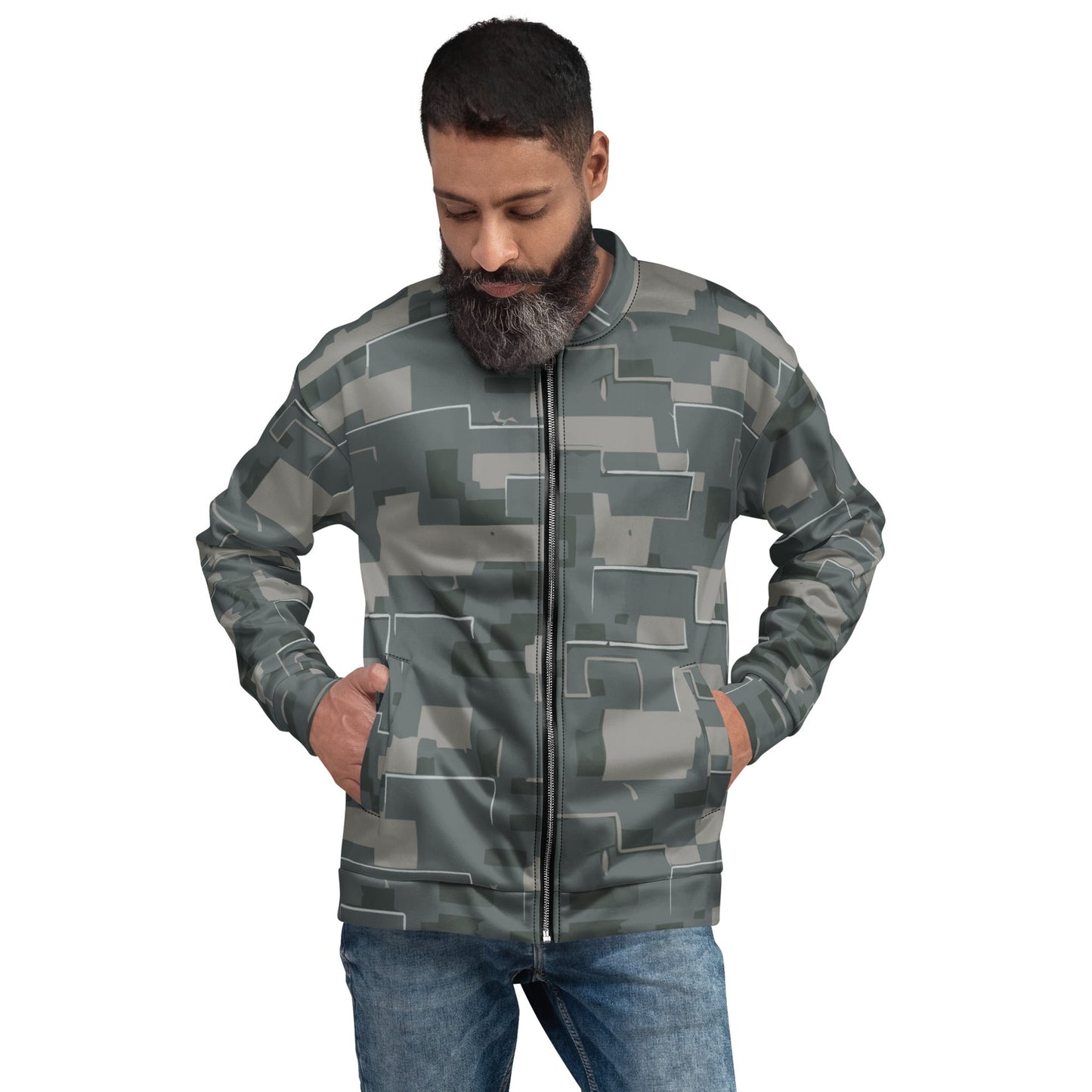 Black OPS Modern Warfare City Digital CAMO Unisex Bomber Jacket - XS
