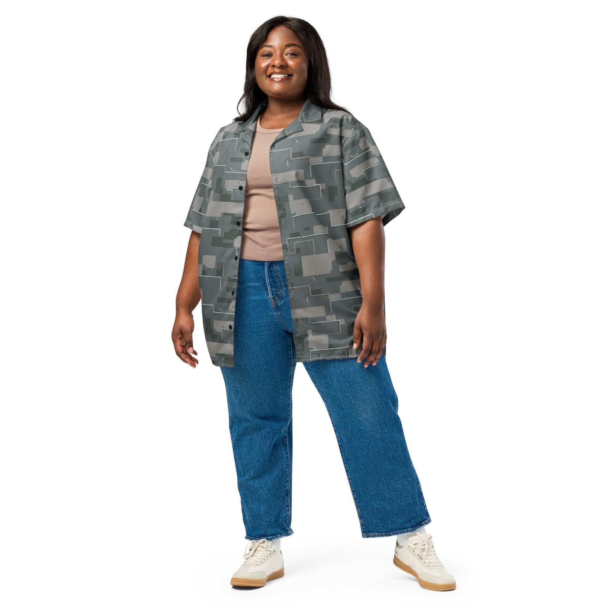 Black OPS Modern Warfare City Digital CAMO Unisex button shirt - Button Shirts