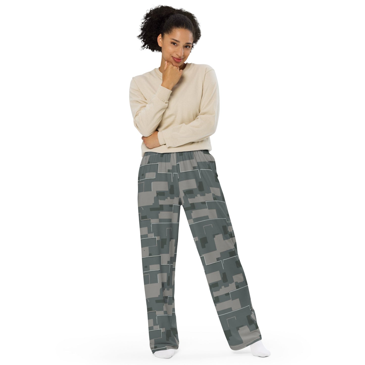 Black OPS Modern Warfare City Digital CAMO unisex wide-leg pants - Wide-leg Pants