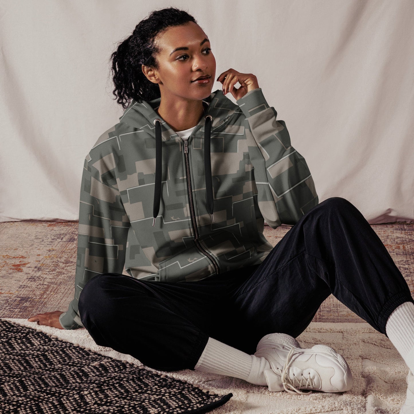 Black OPS Modern Warfare City Digital CAMO Unisex zip hoodie - Zip Hoodies