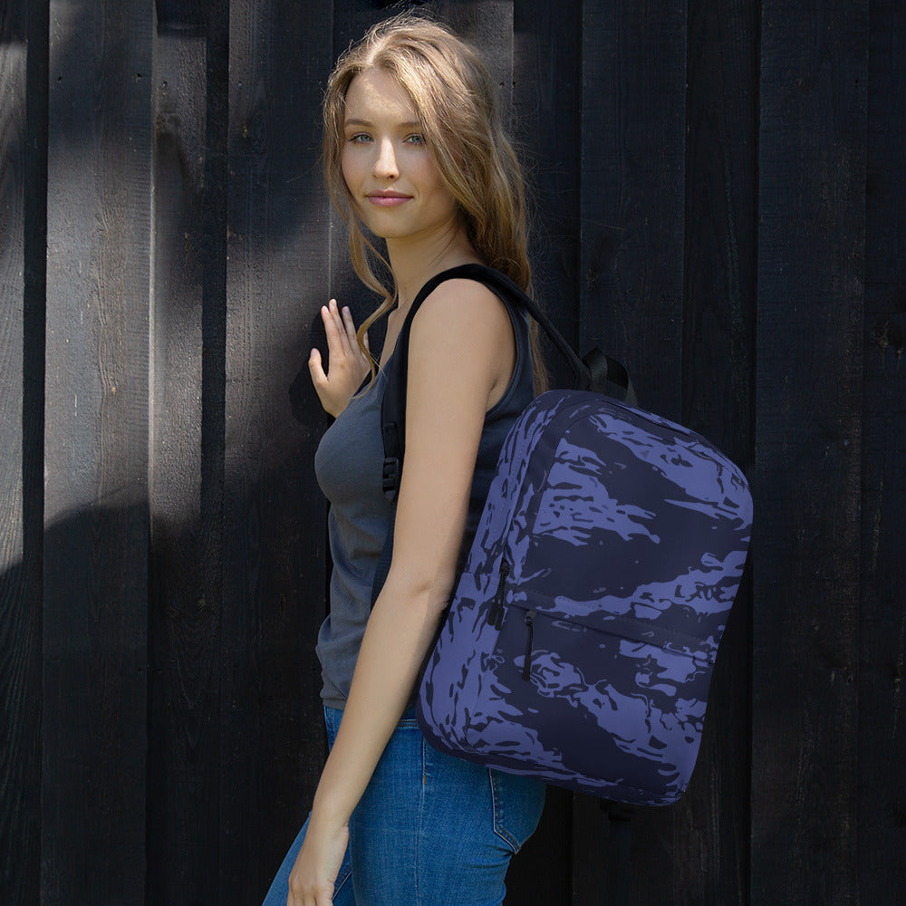 Black OPS Blue Tiger Stripe CAMO Backpack