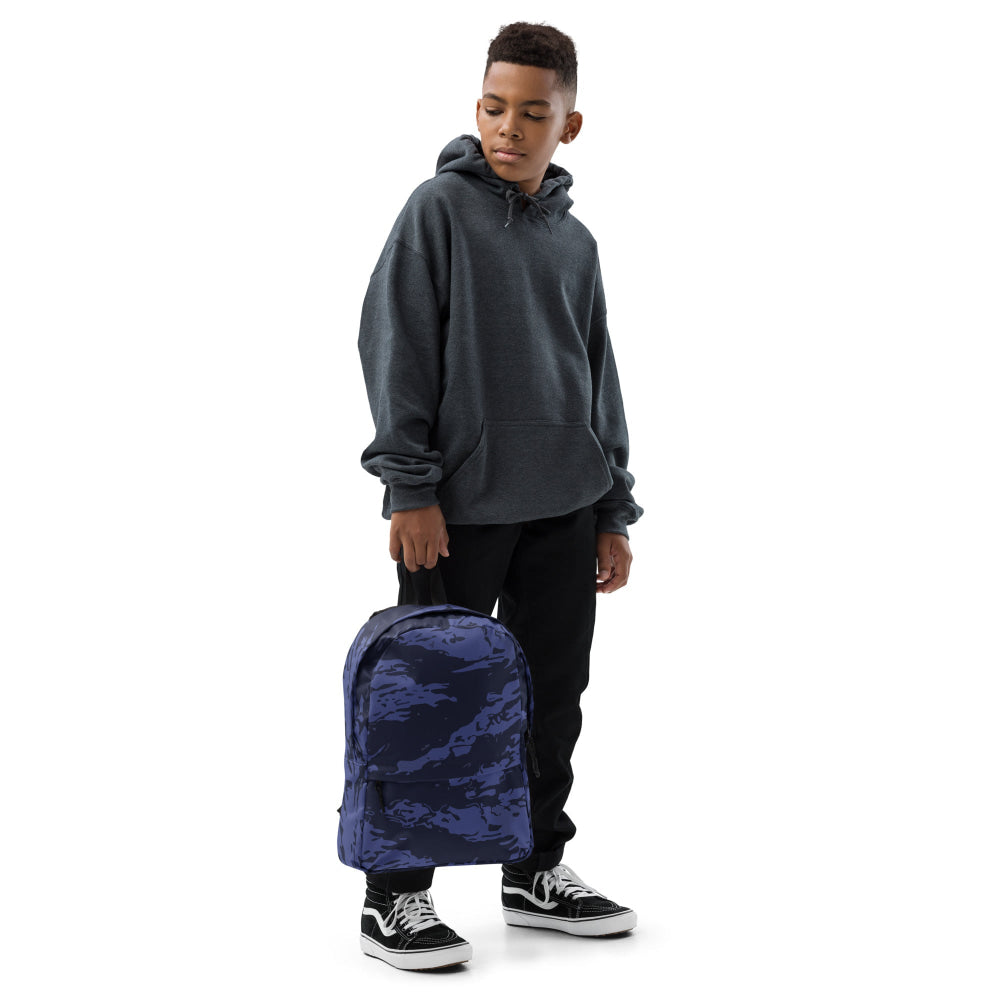 Black OPS Blue Tiger Stripe CAMO Backpack