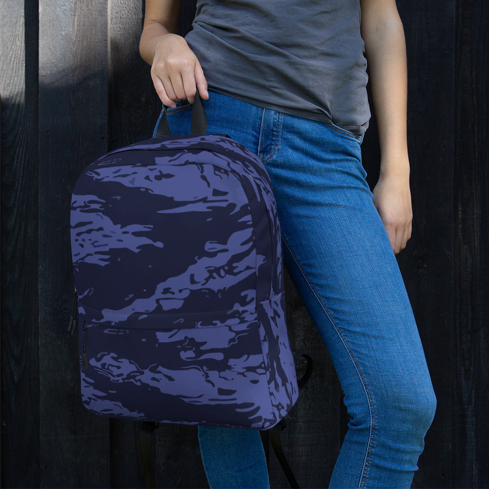 Black OPS Blue Tiger Stripe CAMO Backpack