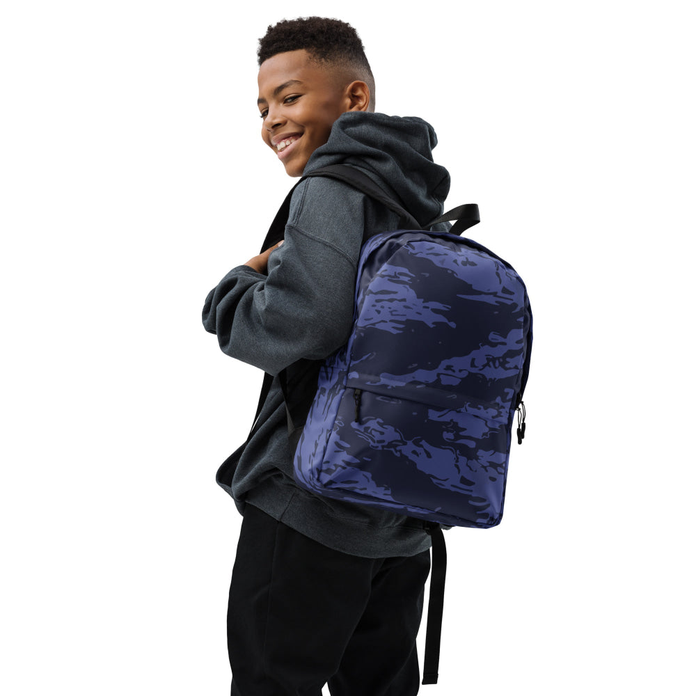 Black OPS Blue Tiger Stripe CAMO Backpack